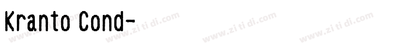 Kranto Cond字体转换